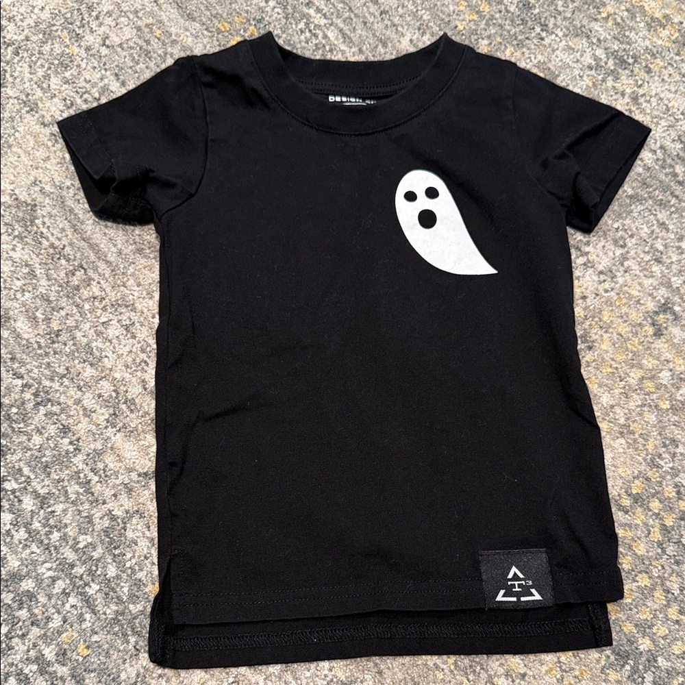 Kids Black Ghost Graphic Tee - Picture 1 of 3